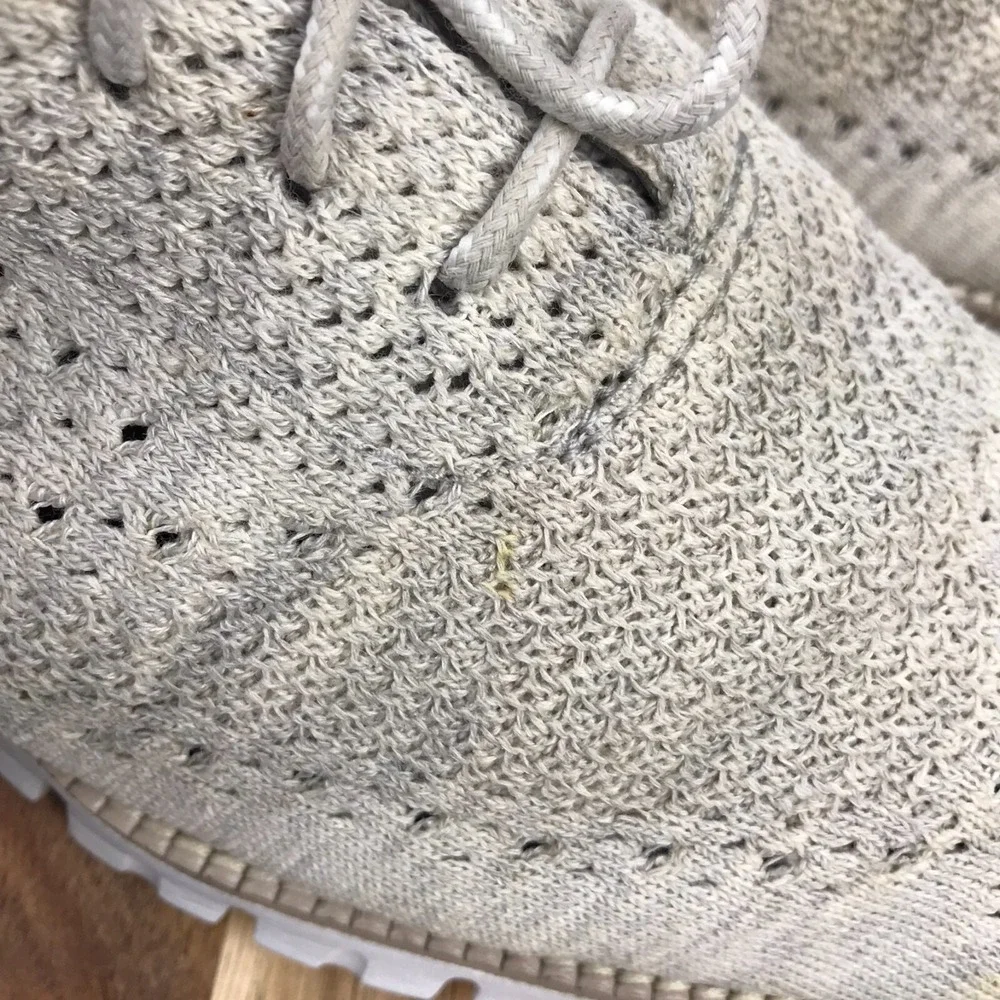 Cole Haan ZeroGrand Stitchlite Wingtip Oxford Mens 11M Harbour Mist Gray Knit